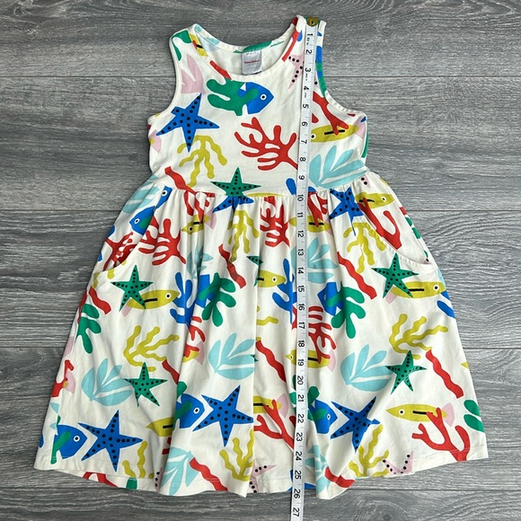 Hanna Andersson Twirl Racerback Coral Reef Skater Dress size 6-7 - Picture 2 of 6